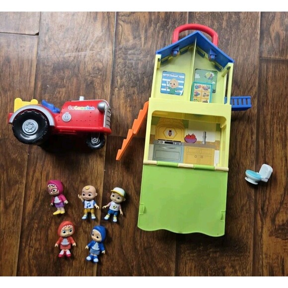 Cocomelon Toy Lot House, Tractor With Sound, 5 Figures & Toy Toilet Bundle 8pcs - Picture 3 of 16